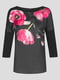 Блуза чорна з квітковим принтом | 4876377 | фото 8