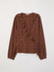 Блуза коричневая в горошек | 5046919