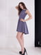 Платье А-силуэта из габардина серое | 5036743 | фото 3