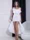 Платье белое с тонкими бретелями и шлейфом к полу | 5036342 | фото 4
