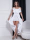 Платье белое с тонкими бретелями и шлейфом к полу | 5036342 | фото 5