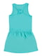Платье бирюзовое с принтом | 5058147 | фото 2