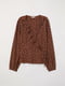 Блуза коричневая в горошек | 5046919 | фото 2