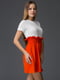 Платье бело-оранжевое | 2948593 | фото 8