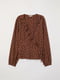 Блуза коричневая в горошек | 5046919 | фото 3