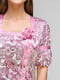 Блуза фрезового кольору в принт | 5086018 | фото 3