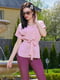 Блуза персикового цвета в принт | 5091652