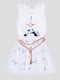 Платье белое с принтом | 5089725