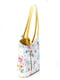 Рюкзак-сумка бело-горчичного цвета с цветочным принтом | 5096779 | фото 2
