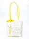 Рюкзак-сумка бело-желтого цвета с цветочным принтом | 5096780
