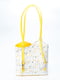 Рюкзак-сумка бело-желтого цвета с цветочным принтом | 5096780 | фото 3