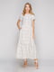 Платье белое в цветочный принт | 5094193