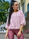 Блуза рожева у квітковий принт | 5106869 | фото 2