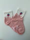 Шкарпетки біло-рожеві з рисунком | 5106968