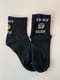 Шкарпетки чорні з принтом | 5106989