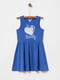 Сукня синя з принтом | 5075225