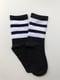 Шкарпетки чорні в смужку | 5107032