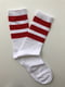 Шкарпетки біло-червоні з смужками | 5107034