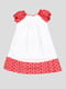 Сукня біло-червона з принтом | 5109155 | фото 2