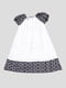 Платье бело-синее с принтом | 5109157 | фото 2