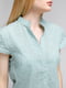 Блуза ментолового цвета в цветочный принт | 5094349 | фото 3