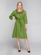 Платье зеленое с вышивкой | 5082325