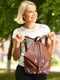 Рюкзак коричневый с аппликацией | 4861532 | фото 5