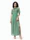 Сукня зелена з принтом | 5136799