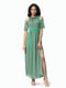 Платье зеленое с принтом | 5136799 | фото 3