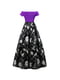 Платье черное-пурпурное с принтом | 5154030 | фото 2