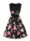 Сукня чорна в квітковий принт | 5154132