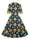 Сукня синя в квітковий принт | 5154238 | фото 2