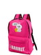 Рюкзак рожевий із принтом | 5157452