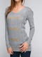 Пуловер серый с ромбами | 5163048 | фото 3