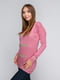 Пуловер рожевий з ромбами | 5163094