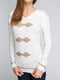 Пуловер білий з ромбами | 5163093 | фото 3
