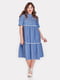 Платье голубое в горошек | 5105070