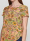 Блуза персикового цвета в цветочный принт | 5170691 | фото 3