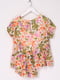 Блуза бежевая в цветочный принт | 5171554 | фото 2