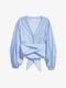 Блуза блакитна в смужку | 5172446