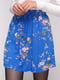 Спідниця синя в квітковий принт | 4556797 | фото 4