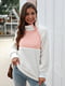 Пуловер біло-рожевий | 5183081