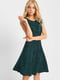 Платье зеленое с узором | 5187091