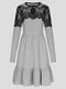 Сукня сіра з візерунком-мереживом | 5217529 | фото 5