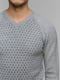 Пуловер серый в принт | 5211472 | фото 3