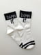 Шкарпетки біло-чорні з малюнком | 5225069