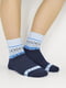 Шкарпетки синьо-блакитні з візерунком | 5226265