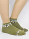 Шкарпетки болотного кольору з малюнком | 5226148