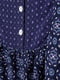 Блуза темно-синяя с принтом | 5231589 | фото 2