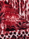 Палантин бордовый с принтом | 5241608 | фото 2